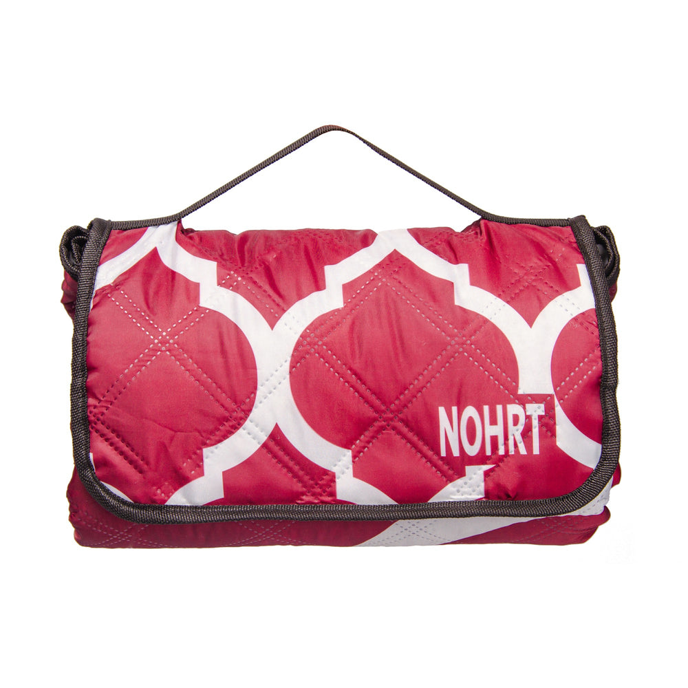 Mesh picnic blanket by NOHRT folded into compact form – modern outdoor essentials
