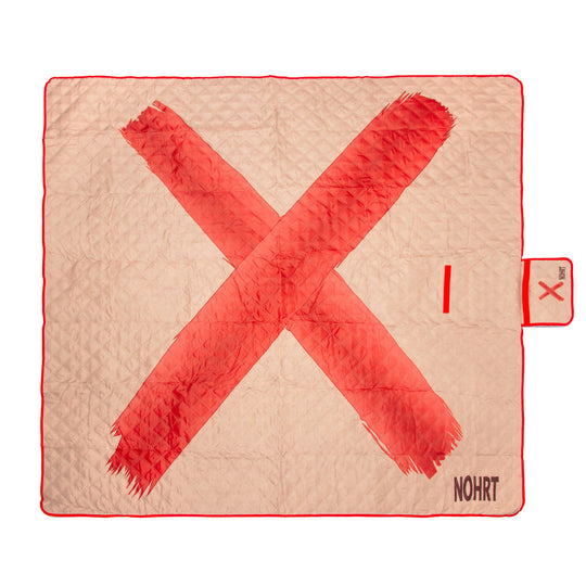X design picnic blanket by NOHRT – bold and graphic, designed for the modern explorer